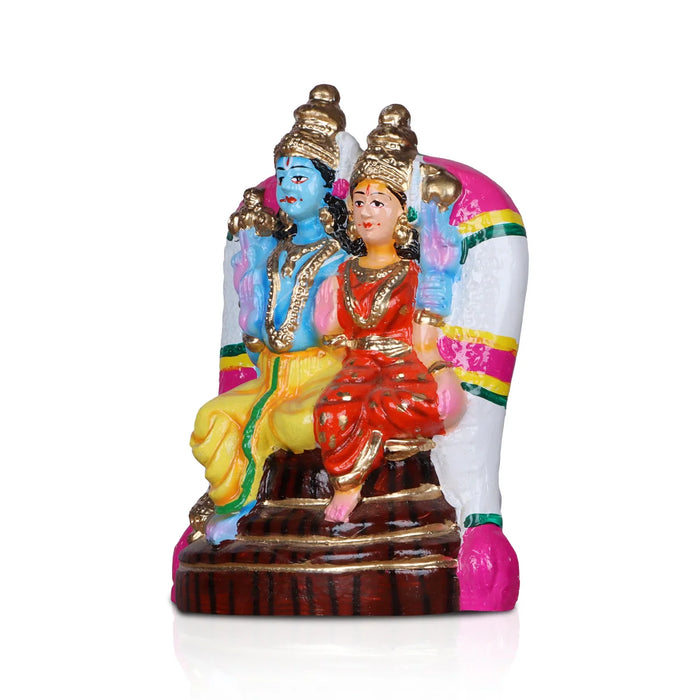 Lakshmi Narayanar Clay Golu Bommai - 9 Inches | Giri Golu Doll/ Navaratri Golu Bomma/Gombe/Bommai