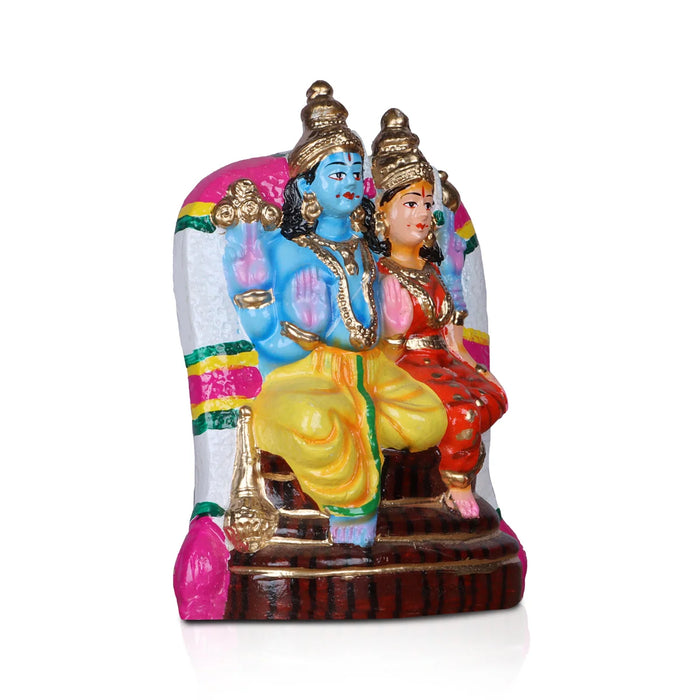 Lakshmi Narayanar Clay Golu Bommai - 9 Inches | Giri Golu Doll/ Navaratri Golu Bomma/Gombe/Bommai