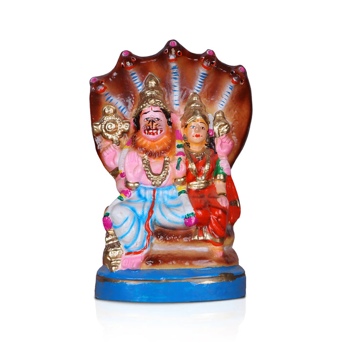 Lakshmi Narasimhar Clay Golu Bommai - 10 Inches | Giri Golu Doll/ Navaratri Golu Bomma/Gombe/Bommai