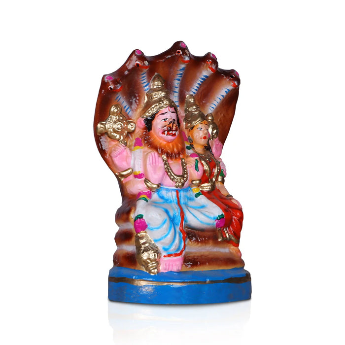 Lakshmi Narasimhar Clay Golu Bommai - 10 Inches | Giri Golu Doll/ Navaratri Golu Bomma/Gombe/Bommai