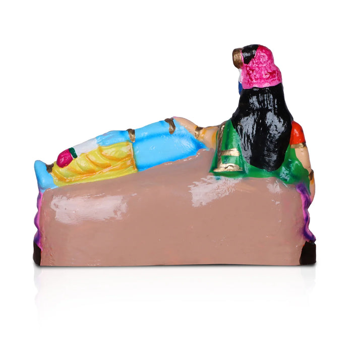 Andal Rangamannar Clay Golu Bommai - 7 Inches | Giri Golu Doll/ Navaratri Golu Bomma/Gombe/Bommai