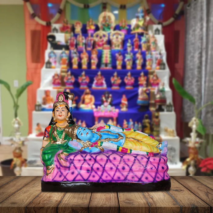 Andal Rangamannar Clay Golu Bommai - 7 Inches | Giri Golu Doll/ Navaratri Golu Bomma/Gombe/Bommai