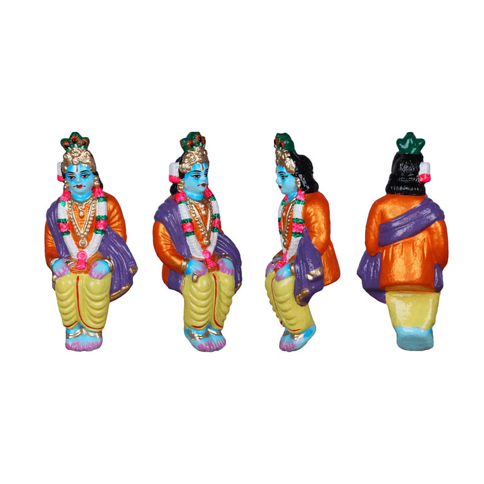 Krishna Oonjal Clay Golu Bommai Set - 9 Inches | Giri Golu Doll/ Navaratri Golu Bomma/Gombe/Bommai