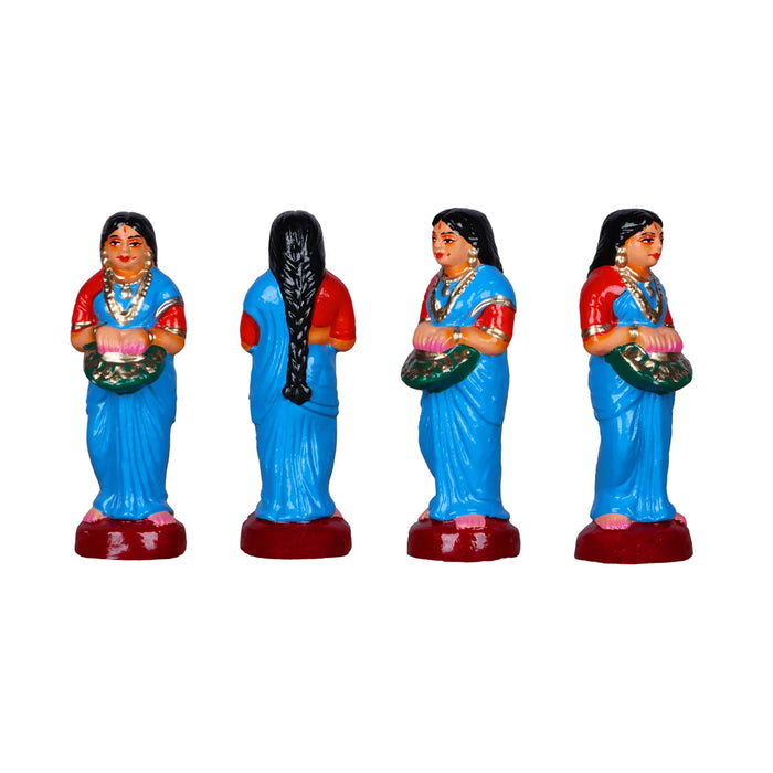 Krishna Oonjal Clay Golu Bommai Set - 9 Inches | Giri Golu Doll/ Navaratri Golu Bomma/Gombe/Bommai