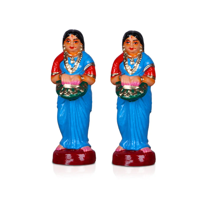 Krishna Oonjal Clay Golu Bommai Set - 9 Inches | Giri Golu Doll/ Navaratri Golu Bomma/Gombe/Bommai