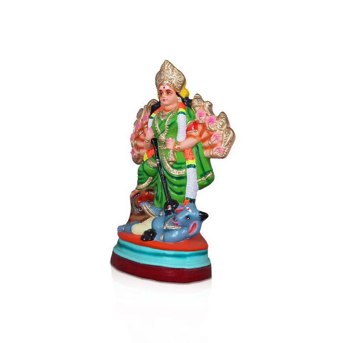 Mahishasuramardini Durga Clay Golu Bommai - 14 Inches | Giri Golu Doll/ Navaratri Golu Bomma/Gombe/Bommai