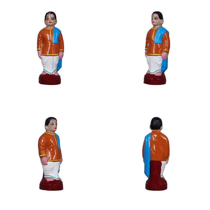 Engagement Clay Golu Bommai Set - 6 Inches | Giri Golu Doll/ Navaratri Golu Bomma/Gombe/Bommai