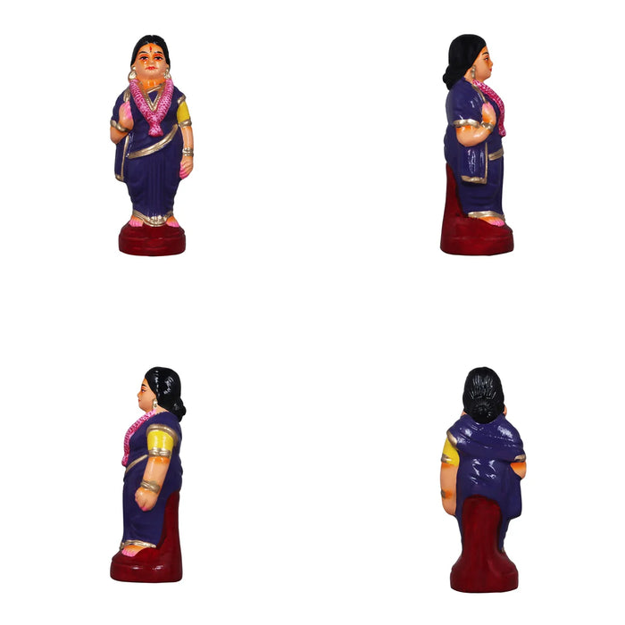 Engagement Clay Golu Bommai Set - 6 Inches | Giri Golu Doll/ Navaratri Golu Bomma/Gombe/Bommai