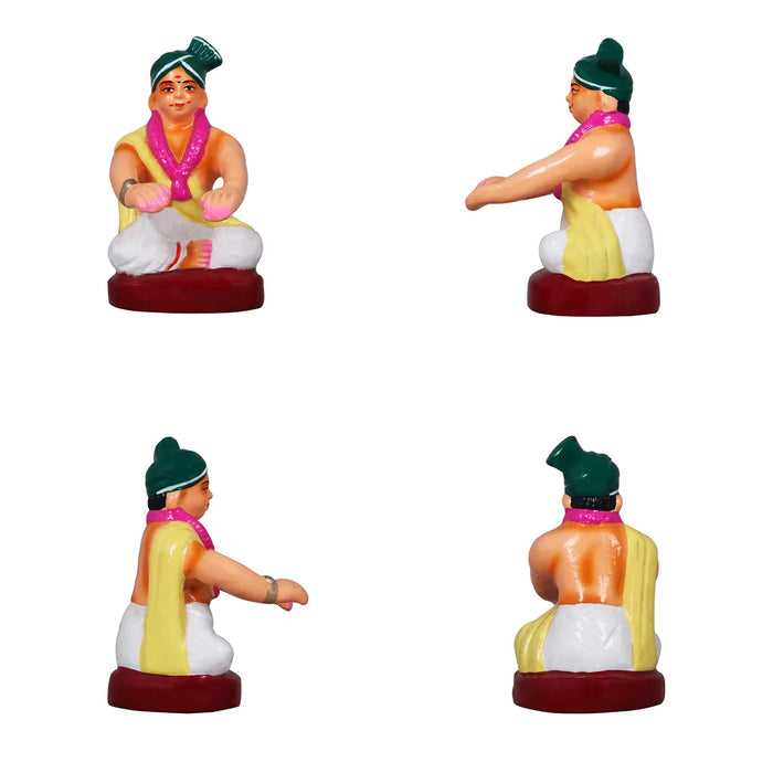 Engagement Clay Golu Bommai Set - 6 Inches | Giri Golu Doll/ Navaratri Golu Bomma/Gombe/Bommai