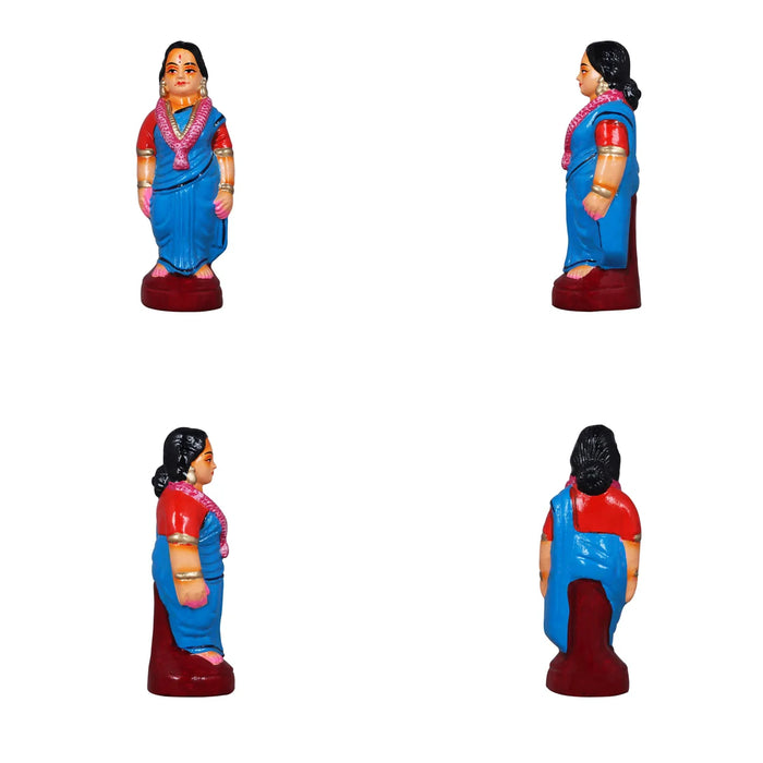 Engagement Clay Golu Bommai Set - 6 Inches | Giri Golu Doll/ Navaratri Golu Bomma/Gombe/Bommai