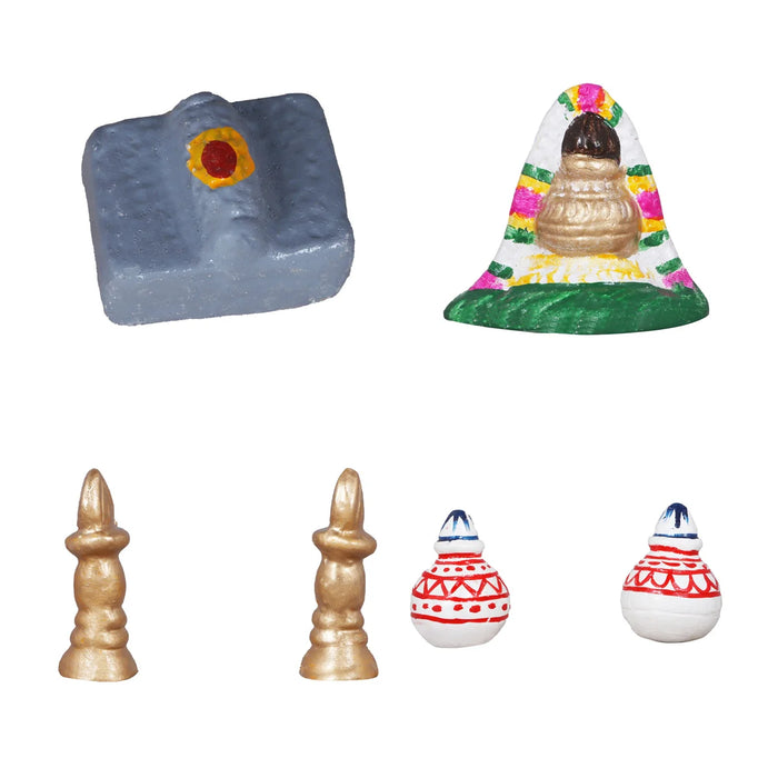 Kalyanam Set - 7 Inches | Giri Golu Statue/ Clay Statue/ Marriage Set/ Navarathri Doll