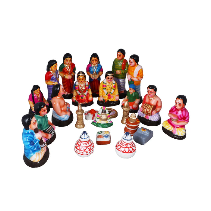 Kalyanam Set - 7 Inches | Giri Golu Statue/ Clay Statue/ Marriage Set/ Navarathri Doll