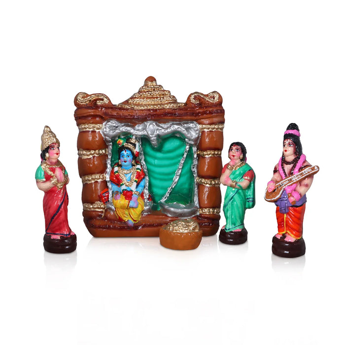 Krishna Thulabharam Clay Golu Bommai Set - 12 Inches | Giri Golu Doll/ Navaratri Golu Bomma/Gombe/Bommai