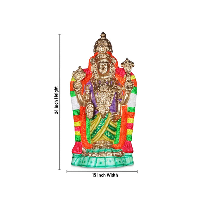 Malayappaswamy Sridevi Bhudevi Paper Mache Golu Bommai - 24 Inches | Giri Golu Doll/ Navaratri Golu Bomma/Gombe/Bommai