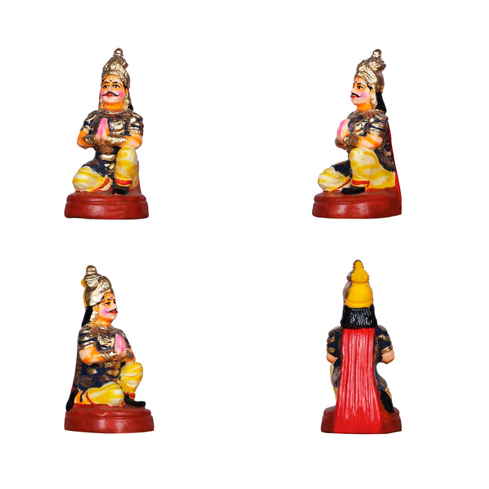 Vishvaroopam Clay Golu Bommai Pair - 17 Inches | Giri Golu Doll/ Navaratri Golu Bomma/Gombe/Bommai