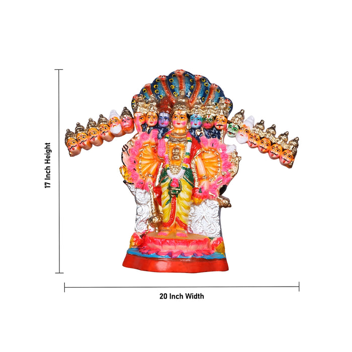 Vishvaroopam Clay Golu Bommai Pair - 17 Inches | Giri Golu Doll/ Navaratri Golu Bomma/Gombe/Bommai