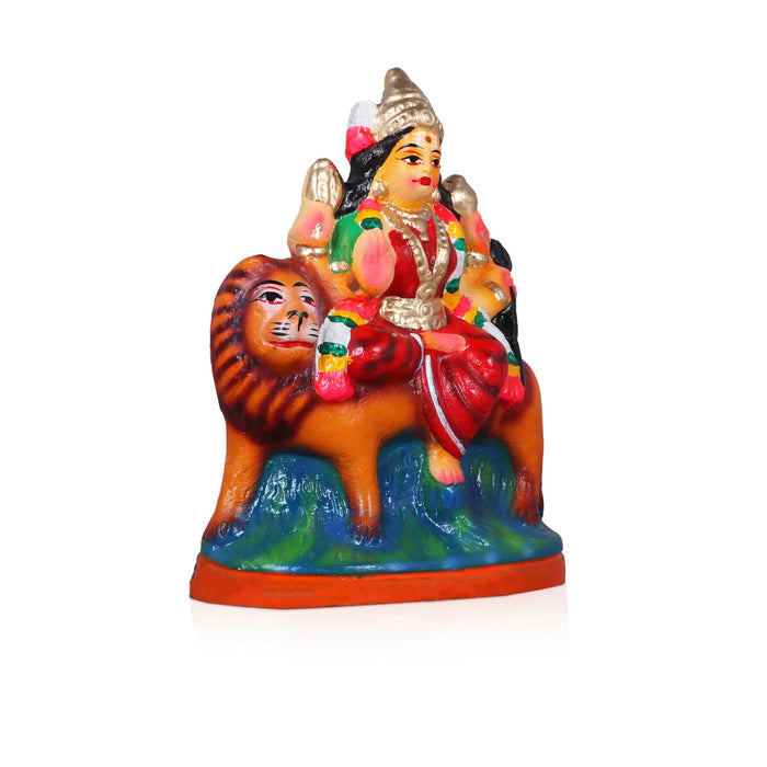 Durga Lakshmi Saraswathi Set - 8 Inches | Giri Golu Statue/ Clay Statue/ Laxmi/ Saraswati/ Durgai