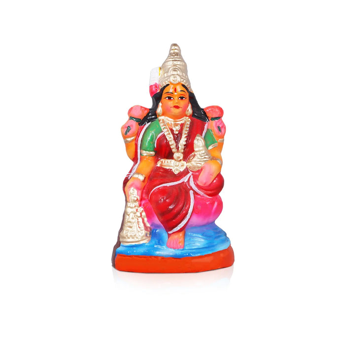 Durga Lakshmi Saraswathi Set - 8 Inches | Giri Golu Statue/ Clay Statue/ Laxmi/ Saraswati/ Durgai