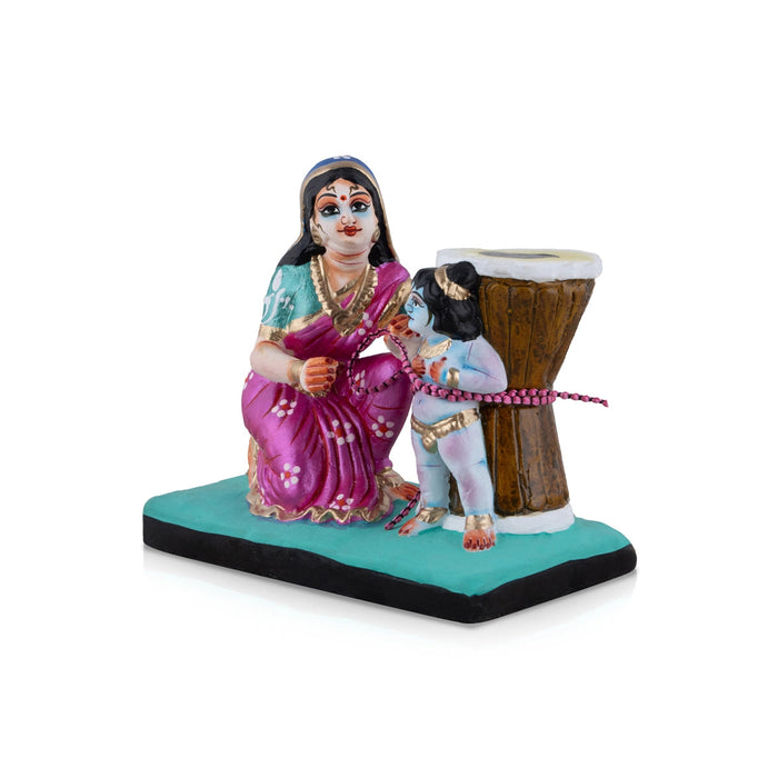 Ural Krishna Clay Golu Bommai - 7 x 7.5 Inches | Navaratri Gombe/ Giri Golu Doll/ Navratri Decor