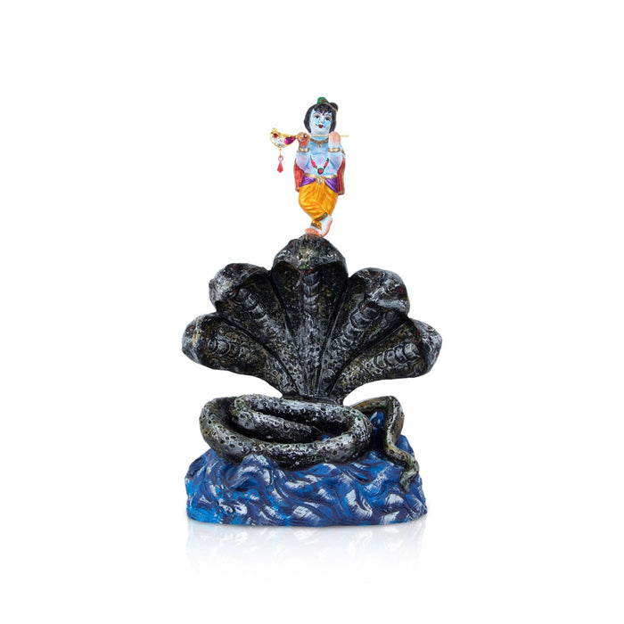 Krishna Kalinga Narthanam Clay Golu Bommai - 12 X 8 Inches | Navaratri Gombe/ Giri Golu Doll/ Navratri Decor