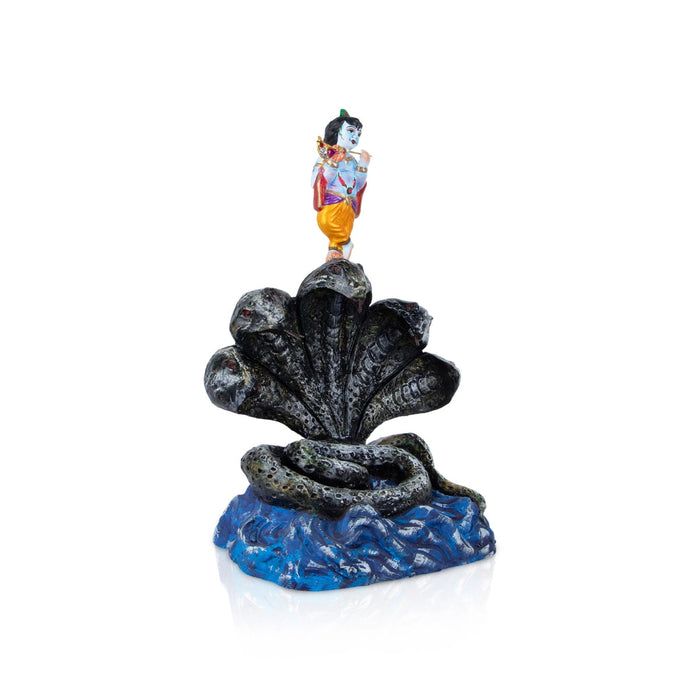 Krishna Kalinga Narthanam Clay Golu Bommai - 12 X 8 Inches | Navaratri Gombe/ Giri Golu Doll/ Navratri Decor