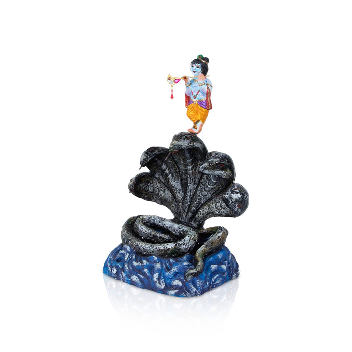 Krishna Kalinga Narthanam Clay Golu Bommai - 12 X 8 Inches | Navaratri Gombe/ Giri Golu Doll/ Navratri Decor