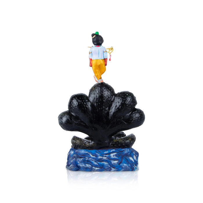 Krishna Kalinga Narthanam Clay Golu Bommai - 12 X 8 Inches | Navaratri Gombe/ Giri Golu Doll/ Navratri Decor