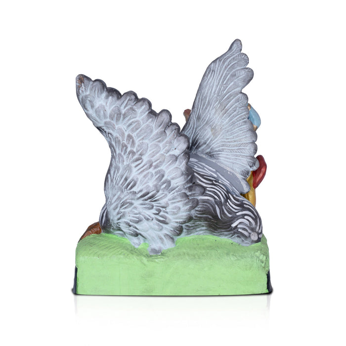 Krishna Murti Bakasura Vadham Clay Golu Bommai- 10 X 8.5 Inches | Navaratri Gombe/Giri Golu Doll/Navratri Decor