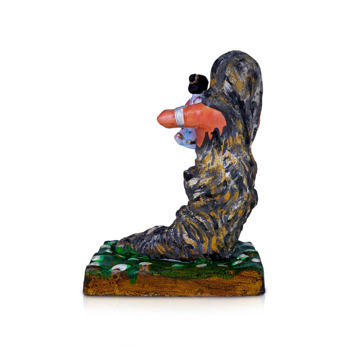 Krishna murti Trinavarta Vadham Clay Golu Bommai - 10.5 x 7.5 Inches | Navaratri Gombe/ Giri Golu Doll