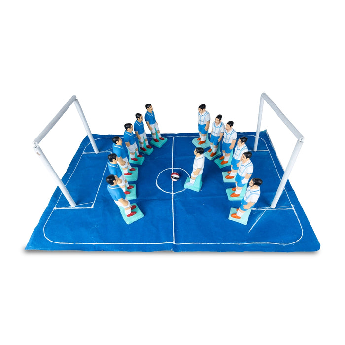 Football Game Clay Golu Bommai Set - 7 x 2 Inches | Giri Golu Doll/ Navaratri Golu Bomma/ Gombe/ Bommai