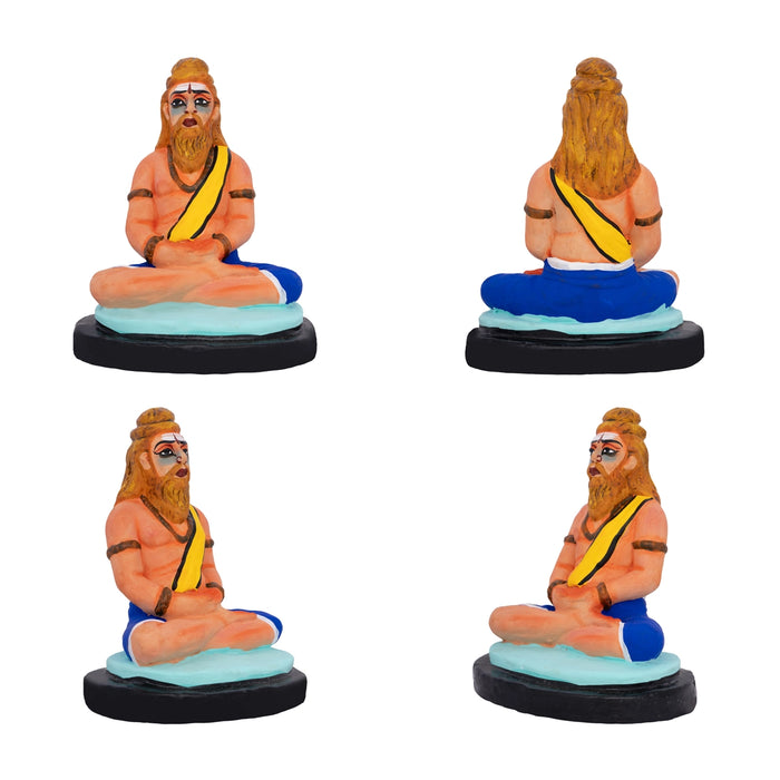 Sapta Rishi Clay Golu Bommai Set - 8.5 x 5 Inches | Giri Golu doll/ Navaratri Kolu Bommalu/ Gombe
