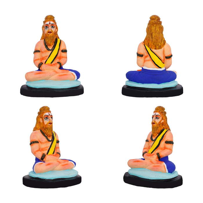 Sapta Rishi Clay Golu Bommai Set - 8.5 x 5 Inches | Giri Golu doll/ Navaratri Kolu Bommalu/ Gombe