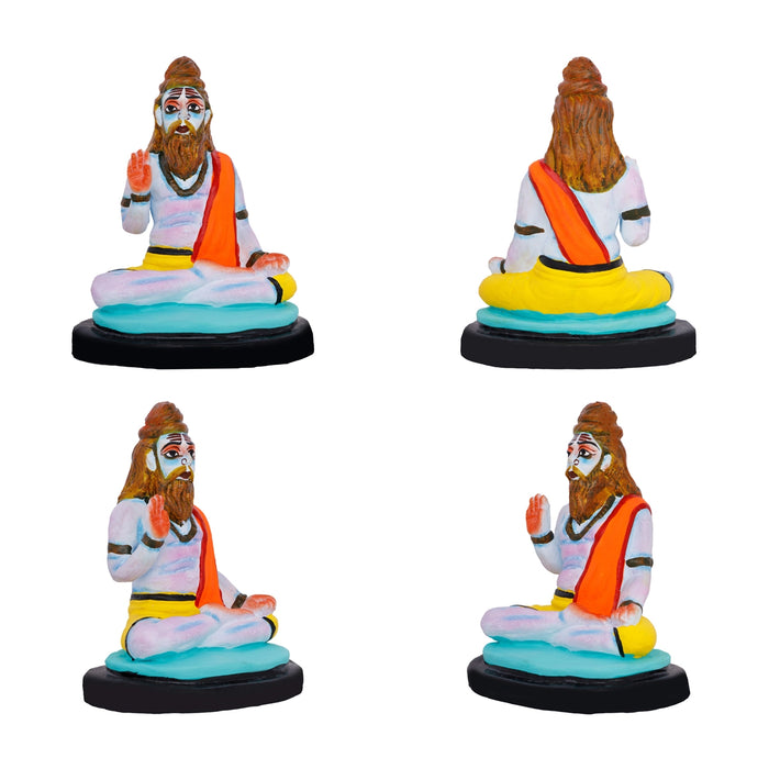 Sapta Rishi Clay Golu Bommai Set - 8.5 x 5 Inches | Giri Golu doll/ Navaratri Kolu Bommalu/ Gombe