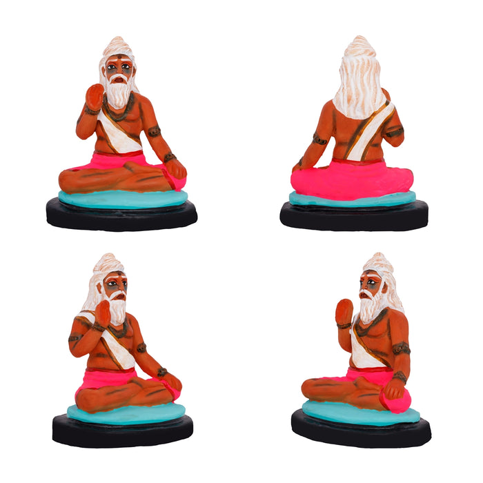 Sapta Rishi Clay Golu Bommai Set - 8.5 x 5 Inches | Giri Golu doll/ Navaratri Kolu Bommalu/ Gombe