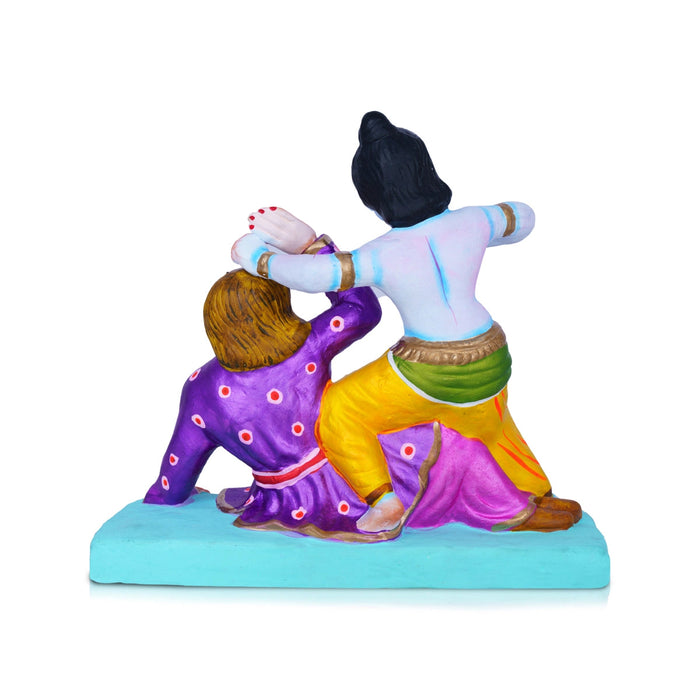 Kamsa Vadham Clay Golu Bommai - 8 X 9 Inches | Navaratri Gombe/ Giri Golu Doll/ Navratri Decor