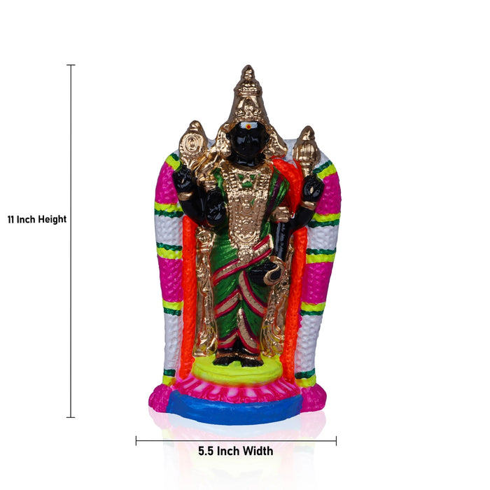 Thirukadaiyur Abirami Clay Golu Bommai- 11 X 5.5 Inches | Navaratri Golu Gombe/ Giri Golu Doll/ Navratri Decor