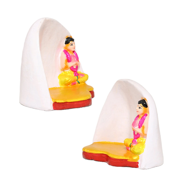 Ubanayam Clay Golu Bommai Set - 6 x 7 Inches | 17 Pcs/ Giri Golu doll/ Navaratri Golu Bomma/ Gombe/ Bommai