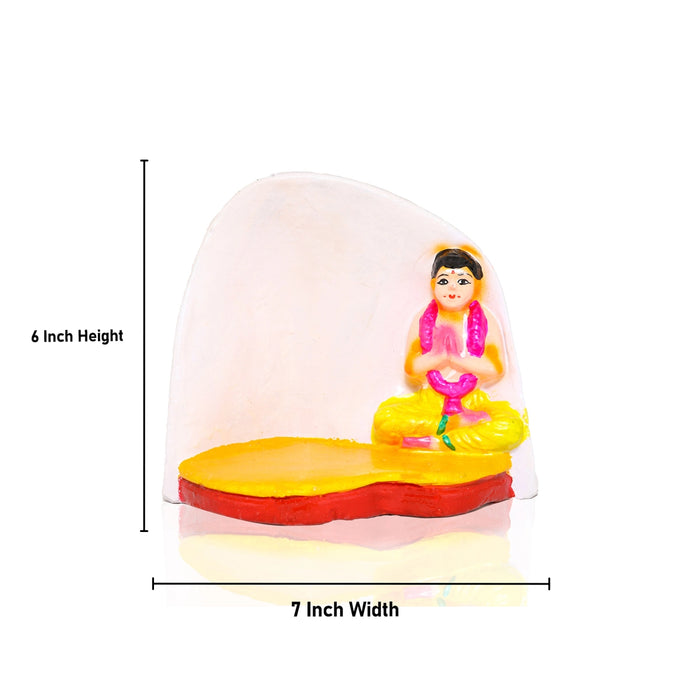 Ubanayam Clay Golu Bommai Set - 6 x 7 Inches | 17 Pcs/ Giri Golu doll/ Navaratri Golu Bomma/ Gombe/ Bommai