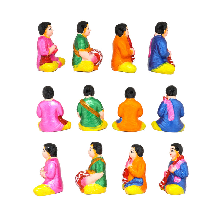 Ubanayam Clay Golu Bommai Set - 6 x 7 Inches | 17 Pcs/ Giri Golu doll/ Navaratri Golu Bomma/ Gombe/ Bommai