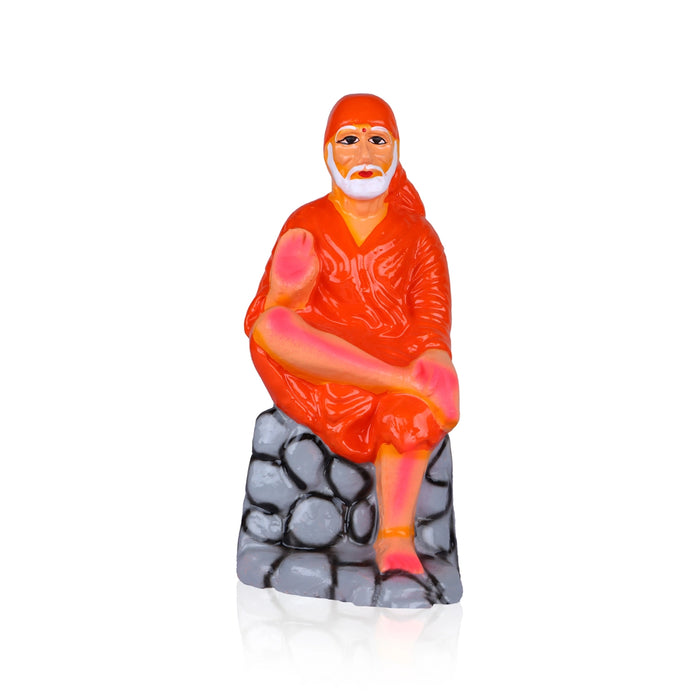 Sai Baba Clay Golu Bommai - 10 x 4.5 Inches | Giri Golu Doll/ Navaratri Golu Bomma/Gombe/Bommai