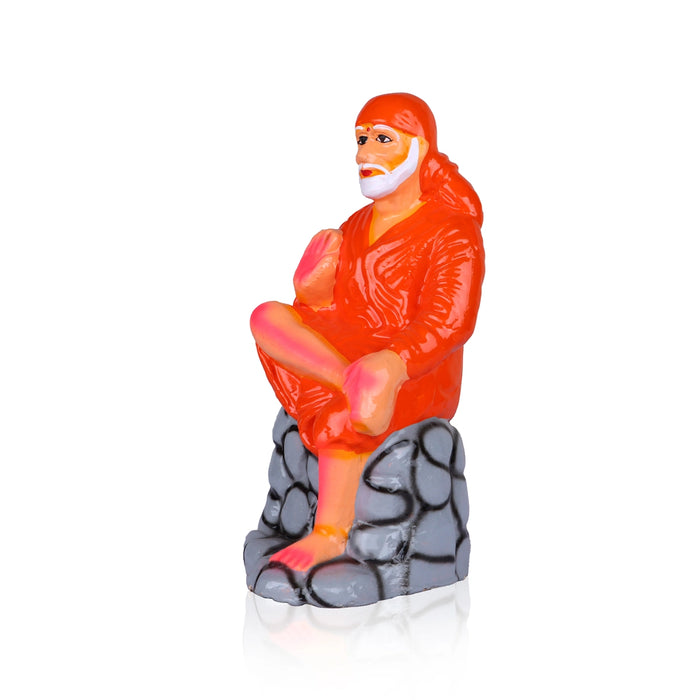 Sai Baba Clay Golu Bommai - 10 x 4.5 Inches | Giri Golu Doll/ Navaratri Golu Bomma/Gombe/Bommai