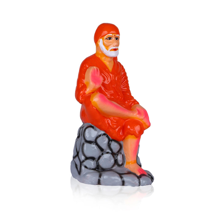 Sai Baba Clay Golu Bommai - 10 x 4.5 Inches | Giri Golu Doll/ Navaratri Golu Bomma/Gombe/Bommai