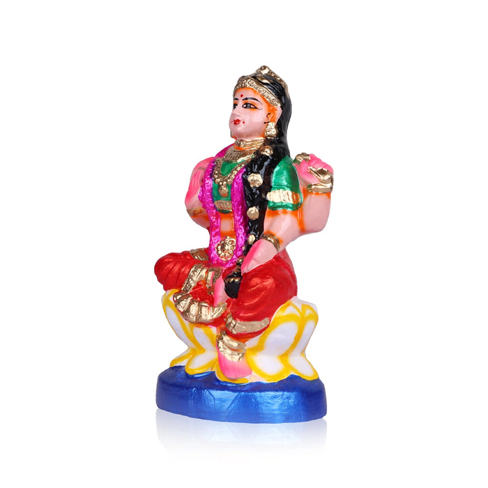 Bala Tripura Sundari Clay Golu Bommai - 8 x 4 Inches | Giri Golu Doll/ Navaratri Golu Bomma/Gombe/Bommai