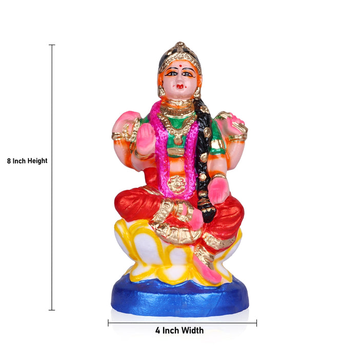 Bala Tripura Sundari Clay Golu Bommai - 8 x 4 Inches | Giri Golu Doll/ Navaratri Golu Bomma/Gombe/Bommai