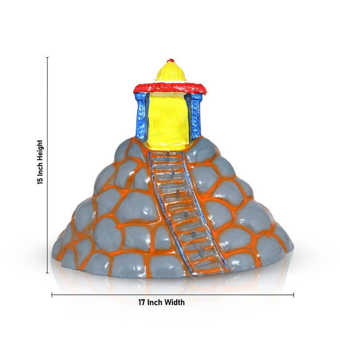 Trichy Uchi Pillaiyar Clay Golu Bommai - 15 x 17 Inches | 9 Pcs/ Giri Golu Doll/ Navaratri Golu Bomma/ Bommalu
