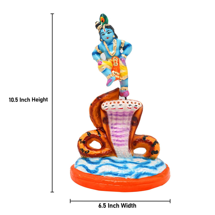 Kalinga Narthanam Clay Golu Bommai Set - 10.5 x 6.5 Inches | Giri Golu Doll/ Navaratri Golu Bomma/ Bommalu