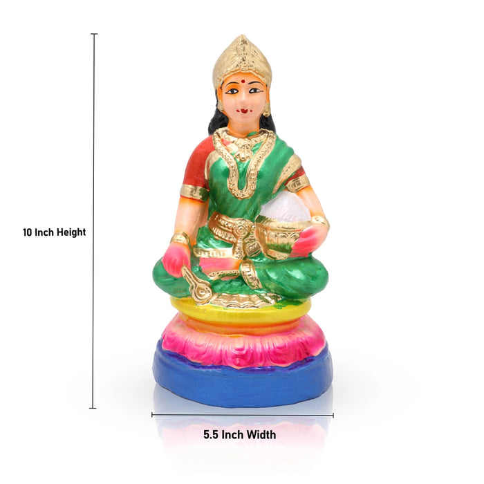 Annapoorani Clay Golu Bommai - 10 x 5.5 Inches | Giri Golu Doll/ Navaratri Golu Bomma/Gombe/Bommai