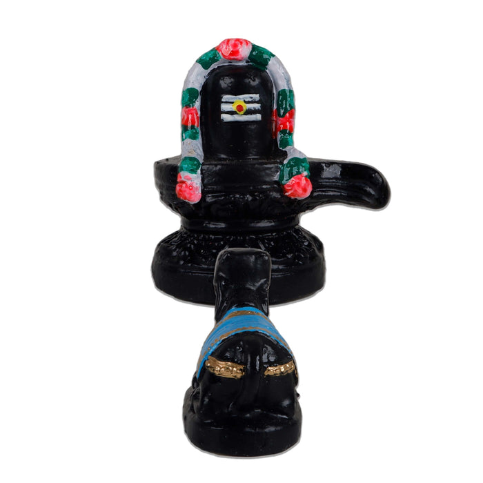 Lingam With Nandi Clay Golu Bommai Pair - 3 x 3.5 Inches | Giri Golu Doll/ Navaratri Golu Bomma/ Gombe