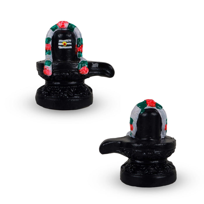 Lingam With Nandi Clay Golu Bommai Pair - 3 x 3.5 Inches | Giri Golu Doll/ Navaratri Golu Bomma/ Gombe