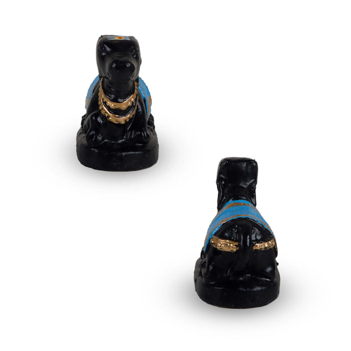 Lingam With Nandi Clay Golu Bommai Pair - 3 x 3.5 Inches | Giri Golu Doll/ Navaratri Golu Bomma/ Gombe